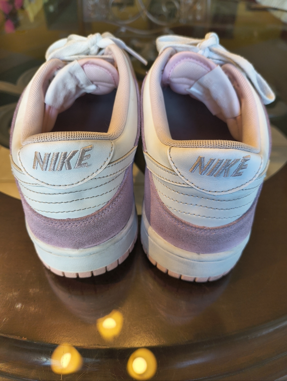 Pink Suede Nike Low Dunks - Picture 2 of 6